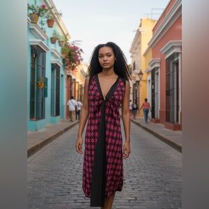 Common Thread Silk Sleeveless Bubble Hem Dress